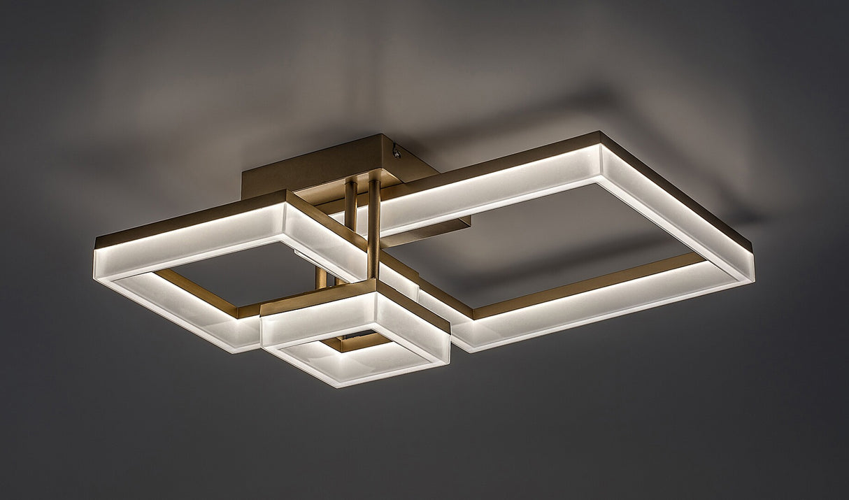 Plafoniera LED Amilia, auriu, 22W, 2380lm, 3000K/4000K/6500K, IP20, Rabalux, 71384