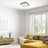 Plafoniera LED Serkan, negru, 43W, 2600lm, 3000-6500K, IP20, Rabalux, 71399