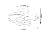 Plafonieră LED modernă cu telecomandă 32W 2560lm, reglabilă – Isidora