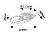 Plafoniera LED Arash, negru, 40W, 2200lm, 3000/4000/6500K, IP20, Rabalux, 71404