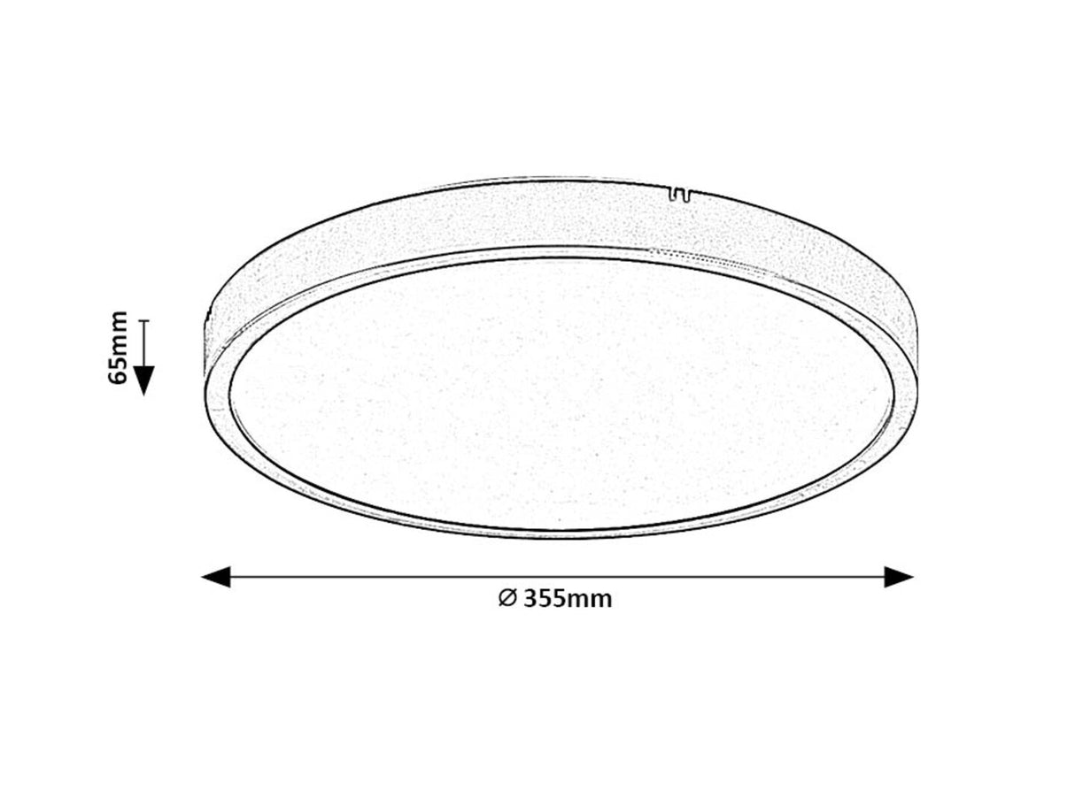 Plafoniera LED Alenzo, alb, 24W, 1600lm, 3000K, 4000K, 6000K, IP44, Rabalux, 71427
