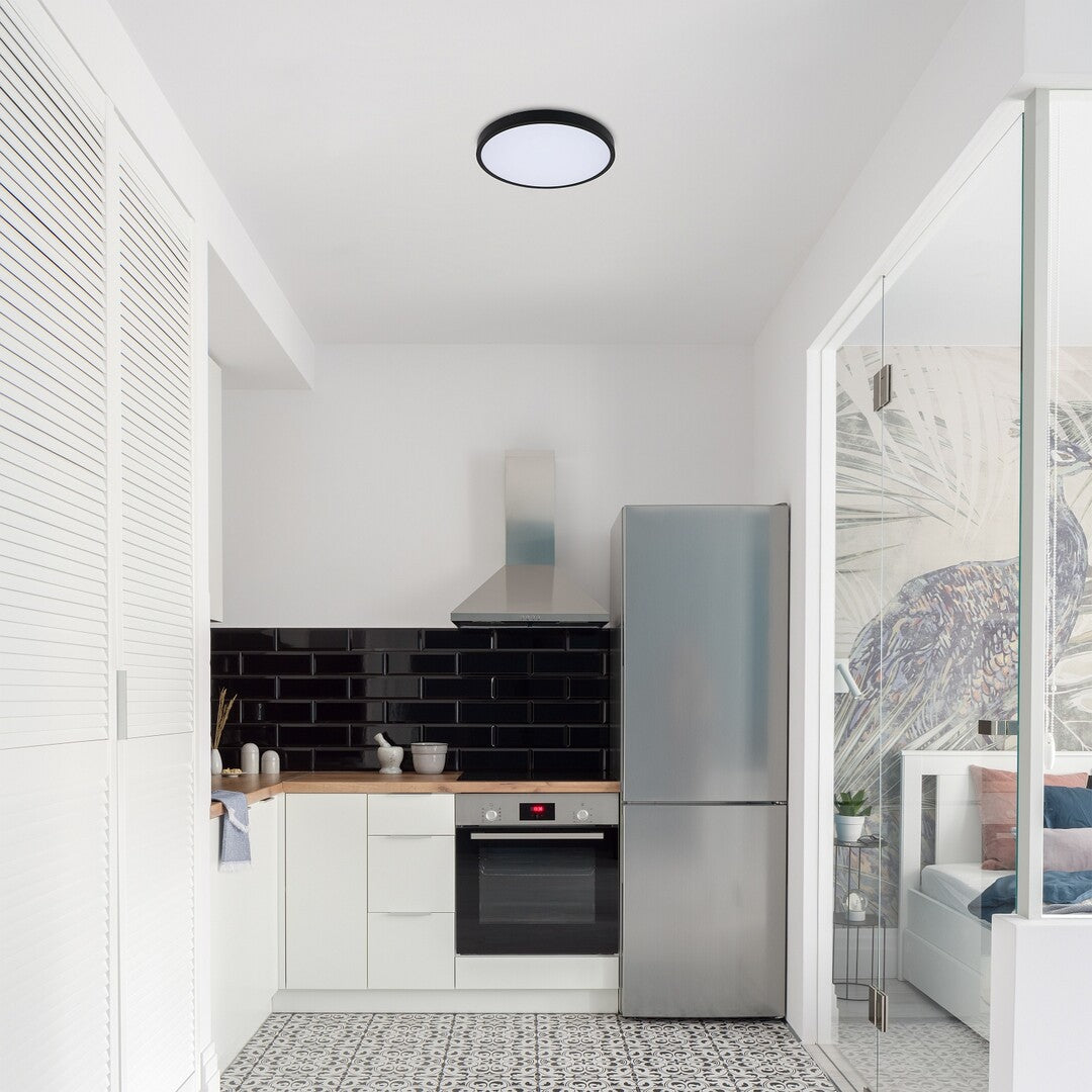 Plafoniera LED Alenzo, negru, 12W, 780lm, 3000K, 4000K, 6000K, IP44, Rabalux, 71435