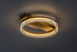 Plafoniera LED Rivona, auriu, 18W, 1400lm, 3000K-6500K, L.37cm, IP20, Rabalux, 71471