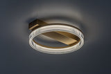 Plafoniera LED Rivona, auriu, 18W, 1400lm, 3000K-6500K, L.37cm, IP20, Rabalux, 71471