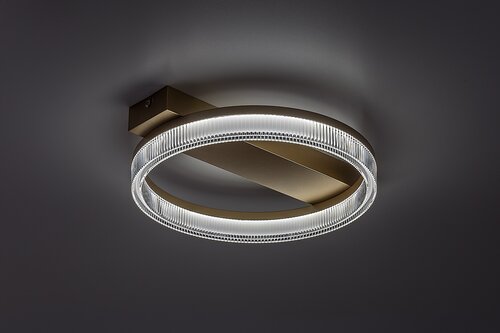 Plafoniera LED Rivona, auriu, 18W, 1400lm, 3000K-6500K, L.37cm, IP20, Rabalux, 71471