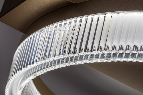 Plafoniera LED Rivona, auriu, 18W, 1400lm, 3000K-6500K, L.37cm, IP20, Rabalux, 71471