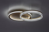 Plafoniera LED Rivona, auriu, 22W, 1500lm, 3000K-6500K, L.53cm, IP20, Rabalux, 71472