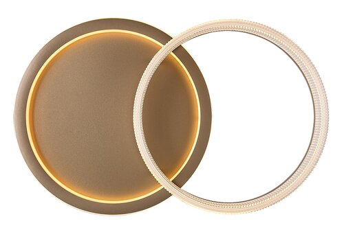 Plafoniera LED Rivona, auriu, 22W, 1500lm, 3000K-6500K, L.53cm, IP20, Rabalux, 71472