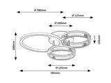 Plafoniera LED Rivona, auriu, 38W, 3500lm, 3000K-6500K, L.58cm, IP20, Rabalux, 71473