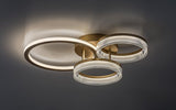 Plafoniera LED Rivona, auriu, 38W, 3500lm, 3000K-6500K, L.58cm, IP20, Rabalux, 71473