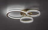 Plafoniera LED Rivona, auriu, 38W, 3500lm, 3000K-6500K, L.58cm, IP20, Rabalux, 71473