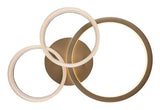 Plafoniera LED Rivona, auriu, 38W, 3500lm, 3000K-6500K, L.58cm, IP20, Rabalux, 71473