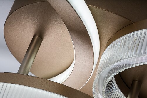 Plafoniera LED Rivona, auriu, 38W, 3500lm, 3000K-6500K, L.58cm, IP20, Rabalux, 71473