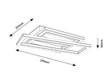 Plafoniera LED Glavian, gri-bej, 24W, 1700lm, 4000K, L.37cm, IP20, Rabalux, 71475