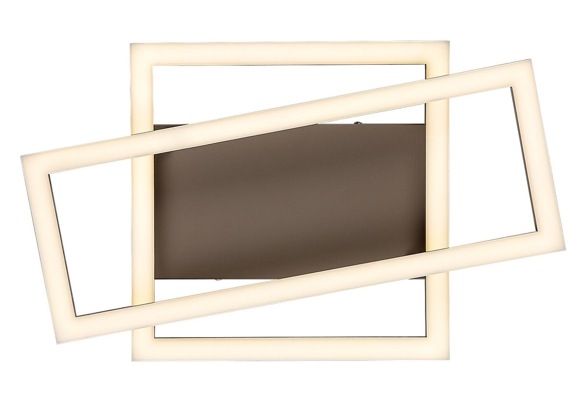 Plafoniera LED Glavian, gri-bej, 24W, 1700lm, 4000K, L.37cm, IP20, Rabalux, 71475