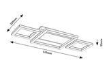 Plafoniera LED Glavian, gri-bej, 24W, 1800lm, 4000K, L.51cm, IP20, Rabalux, 71477
