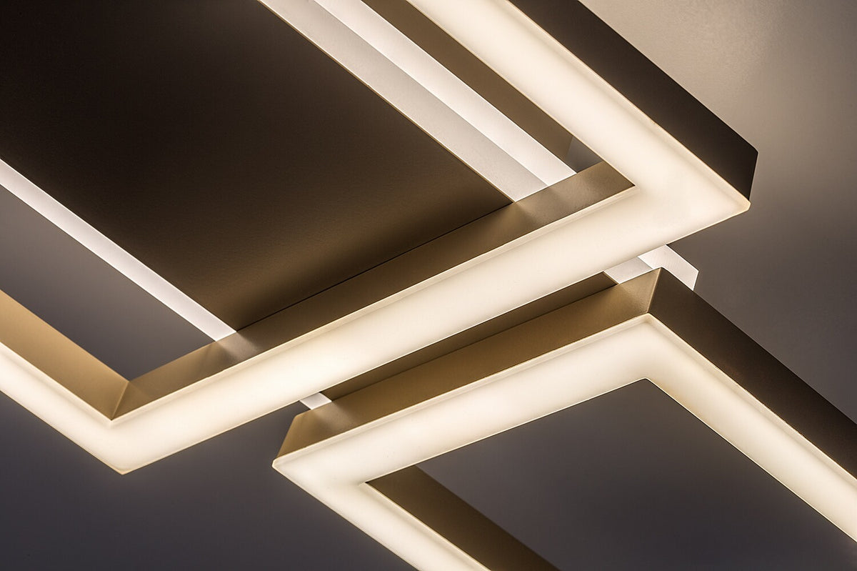 Plafoniera LED Glavian, gri-bej, 24W, 1800lm, 4000K, L.51cm, IP20, Rabalux, 71477