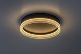 Plafoniera LED Seraphiel, negru, 18W, 1110lm, 3000K-6500K, D.33cm, IP20, Rabalux, 71478