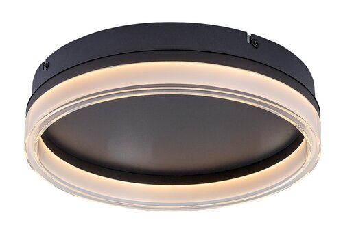 Plafoniera LED Seraphiel, negru, 18W, 1110lm, 3000K-6500K, D.33cm, IP20, Rabalux, 71478