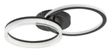 Plafoniera LED Seraphiel, negru, 38W, 3100lm, 3000K-6500K, L.60cm, IP20, Rabalux, 71479