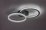 Plafoniera LED Seraphiel, negru, 38W, 3100lm, 3000K-6500K, L.60cm, IP20, Rabalux, 71479