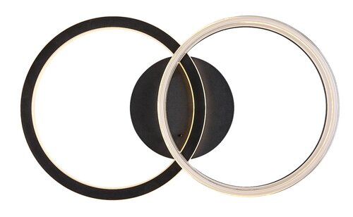 Plafoniera LED Seraphiel, negru, 38W, 3100lm, 3000K-6500K, L.60cm, IP20, Rabalux, 71479