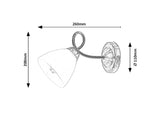 Aplică vintage bronz cu abajur alb pentru dormitor și living – Palomina