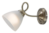 Aplică vintage bronz cu abajur alb pentru dormitor și living – Palomina