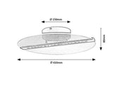 Plafoniera LED Norael, negru mat, 20W, 1410lm, 3000K, D.41cm, IP20, Rabalux, 71483