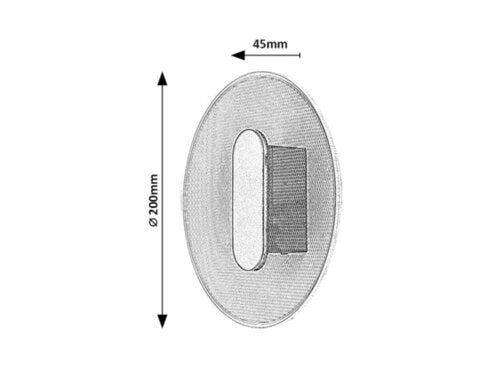 Aplica LED Norael, negru mat, 6W, 580lm, 3000K, D.20cm, IP20, Rabalux, 71484