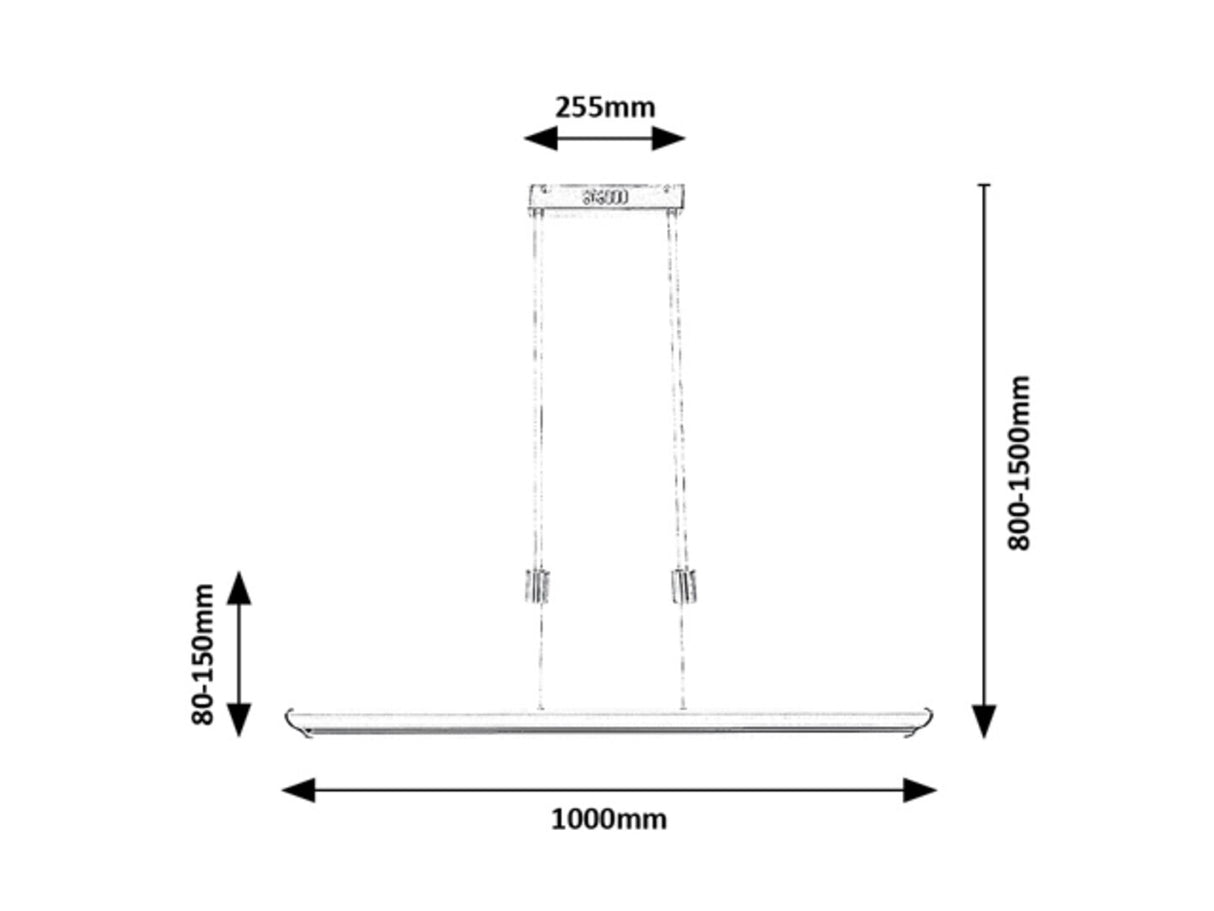 Suspensie Temperius, crom satin, 1415lm, LED 24W, 3000K,RGB, WIFI, Rabalux 72011