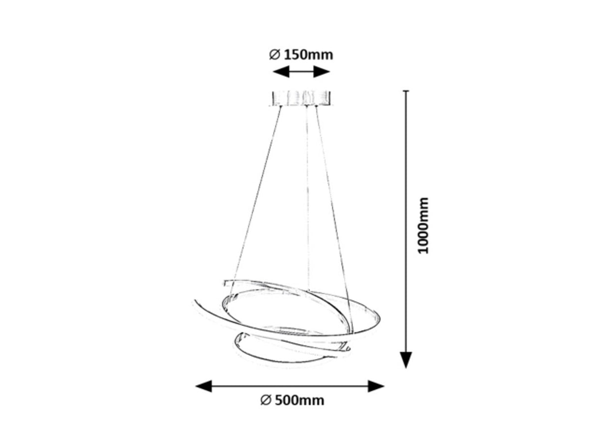 Suspensie Esilda, crom satin, 2200lm, LED 42W, 4000K, Rabalux 72020