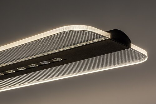 Lustra suspendata LED Norael, negru mat, 40W, 2600lm, 3000K, H.120cm, IP20, Rabalux, 72026