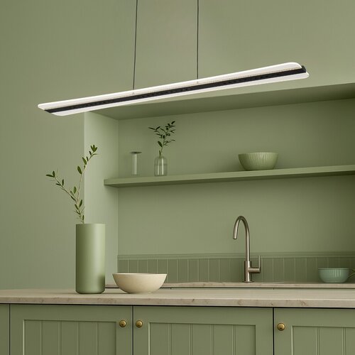 Lustra suspendata LED Norael, negru mat, 40W, 2600lm, 3000K, H.120cm, IP20, Rabalux, 72026