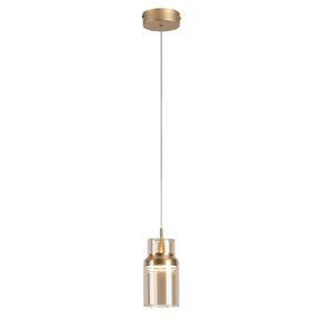 Lustră LED suspendată Zayen, auriu, 10W, 555 lm, 3000K, Ø 9,5 cm – Rabalux 72035
