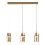 Lustră LED suspendată Zayen, auriu, 27W, 1400 lm, 3000K, L. 59 cm – Rabalux 72036