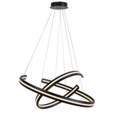 Lustră LED suspendată Zadie, negru, 80W, 6400 lm, 3000–6500K, Ø 70 cm – Rabalux 72052