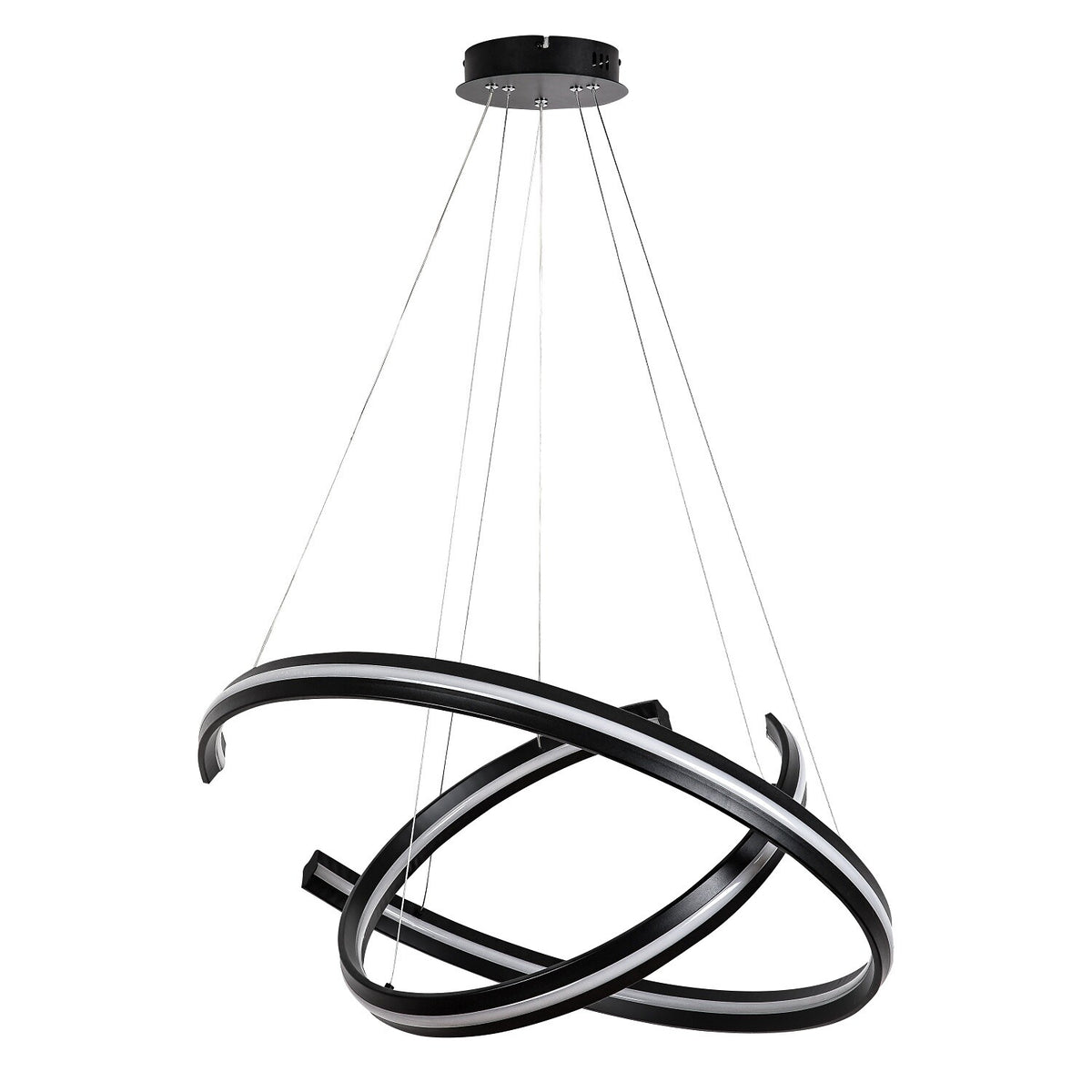 Lustră LED suspendată Zadie, negru – vedere a produsului 3, Rabalux 72052