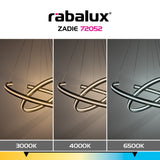 Lustră LED suspendată Zadie, negru – imagine ambientală 3, Rabalux 72052