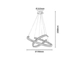Lustră LED suspendată Zadie, negru – dimensiunile corpului de iluminat, Rabalux 72052