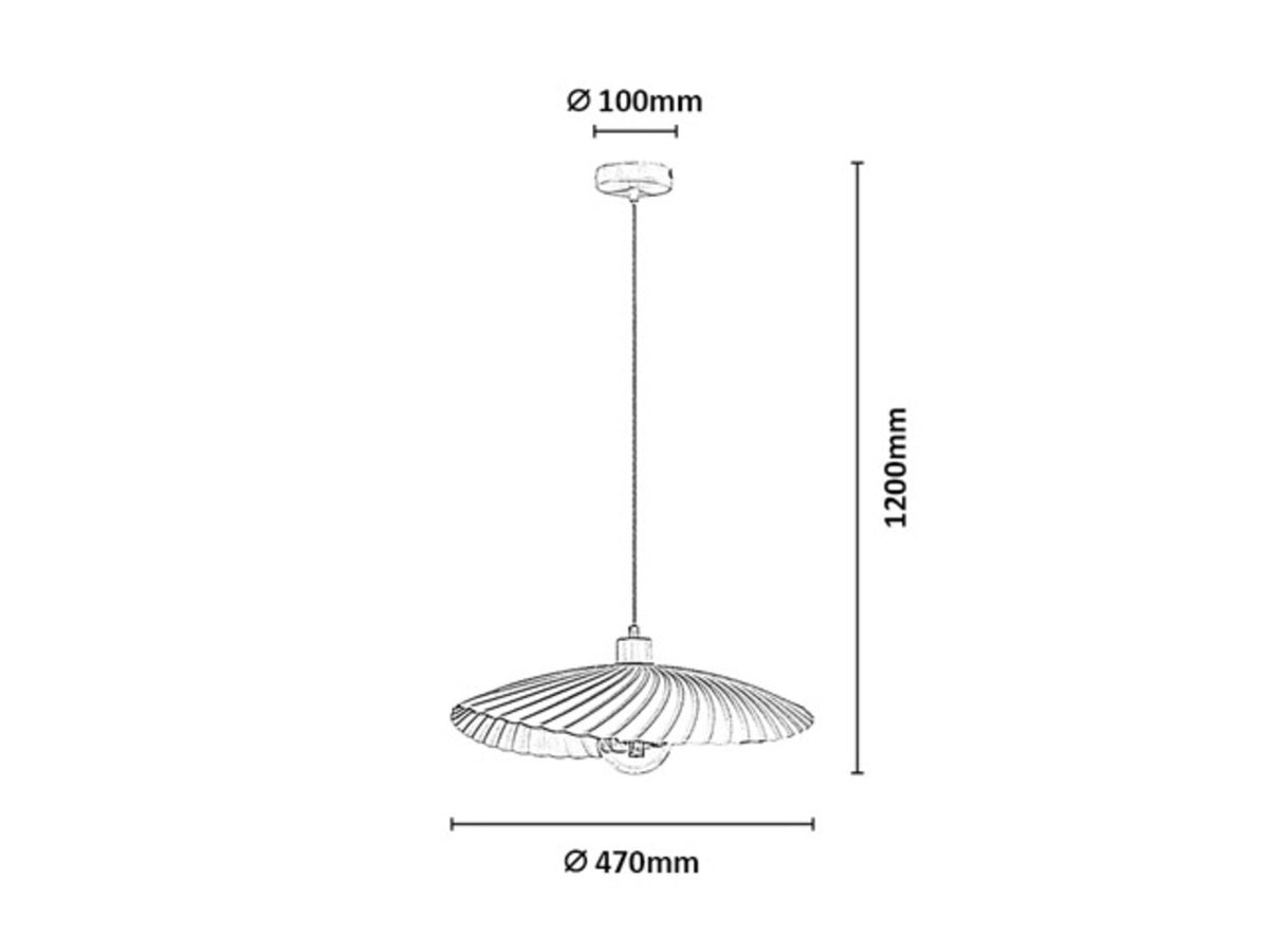 Lustră suspendată Bridget, alb – dimensiunile corpului de iluminat, Rabalux 72055