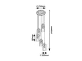 Suspensie Tanno, stejar, 5xE27, Rabalux 72125