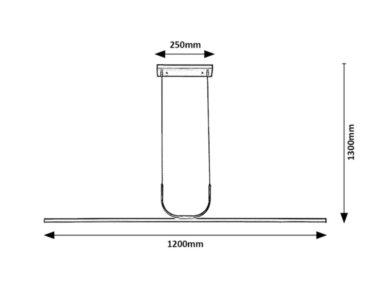 Suspensie Elia, negru, LED, 25W, 1150 lumeni, 3000K, L.120 cm, Rabalux 72127