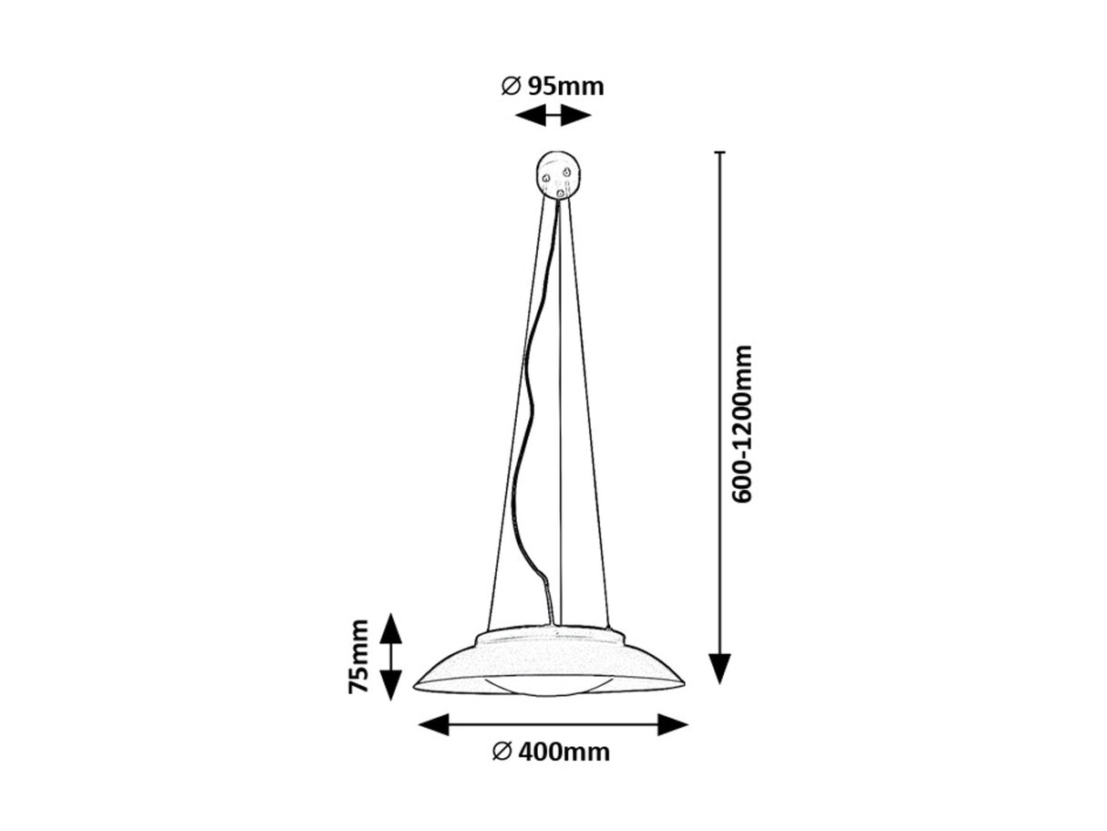 Suspensie Hafsa, negru/auriu, LED 24W, 1250 lumeni, 3000K, D.40 cm, Rabalux 72134