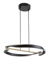 Lustra suspendata LED Adalind, negru/auriu, 40W, 2200lm, 3000K, H.150cm, IP20, Rabalux, 72149