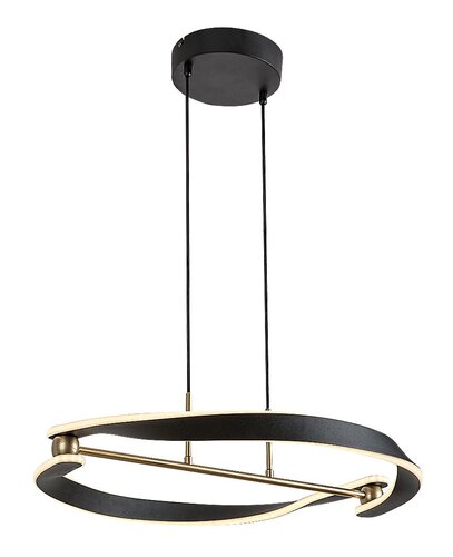 Lustra suspendata LED Adalind, negru/auriu, 40W, 2200lm, 3000K, H.150cm, IP20, Rabalux, 72149