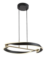 Lustra suspendata LED Adalind, negru/auriu, 40W, 2200lm, 3000K, H.150cm, IP20, Rabalux, 72149