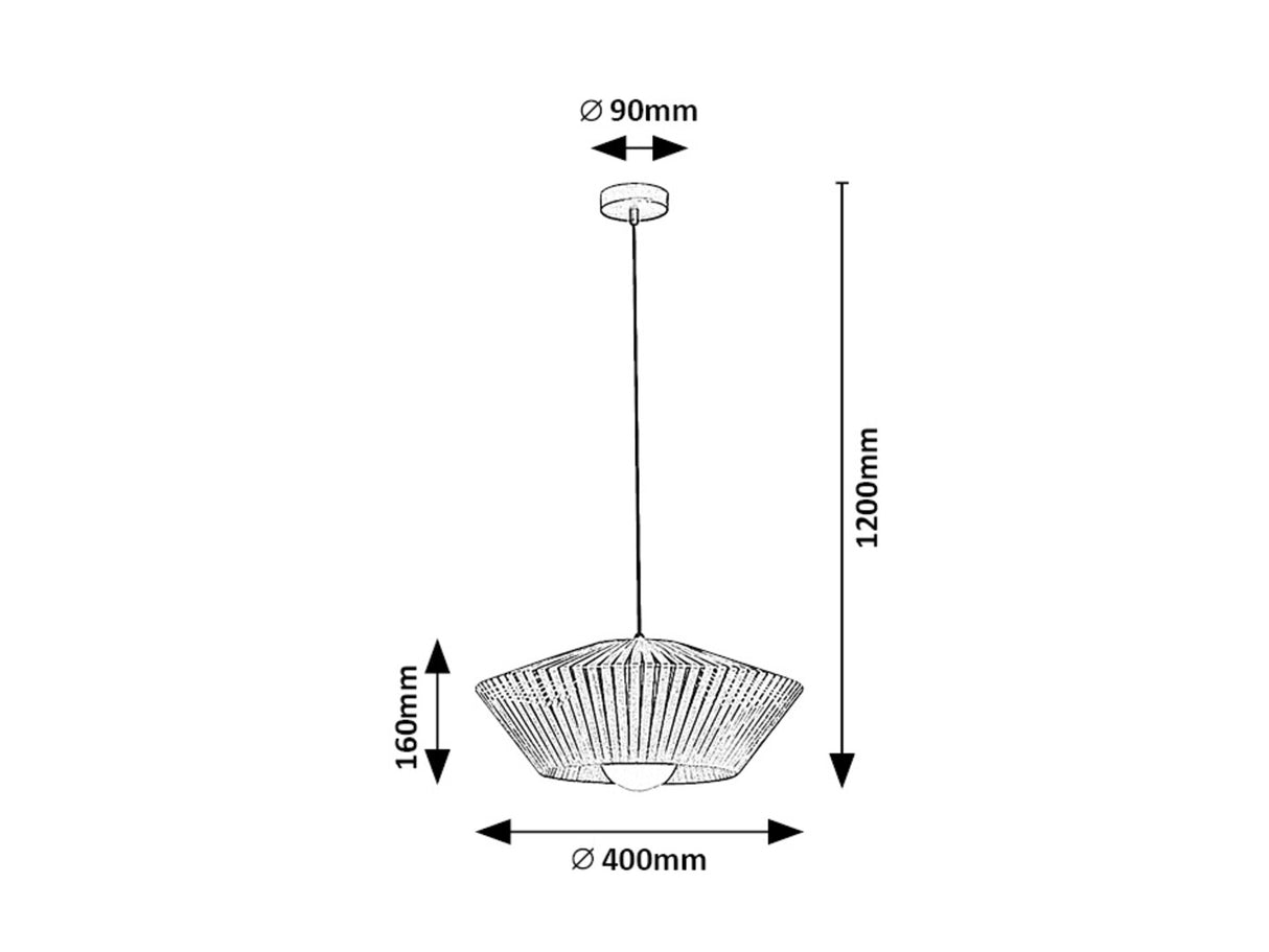 Suspensia Revan, negru/gri, 1xE27, Rabalux 72150