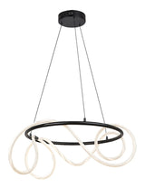 Lustra suspendata LED Montema, negru, 54W, 4480lm, 4000K, D.60cm, IP20, Rabalux, 72191