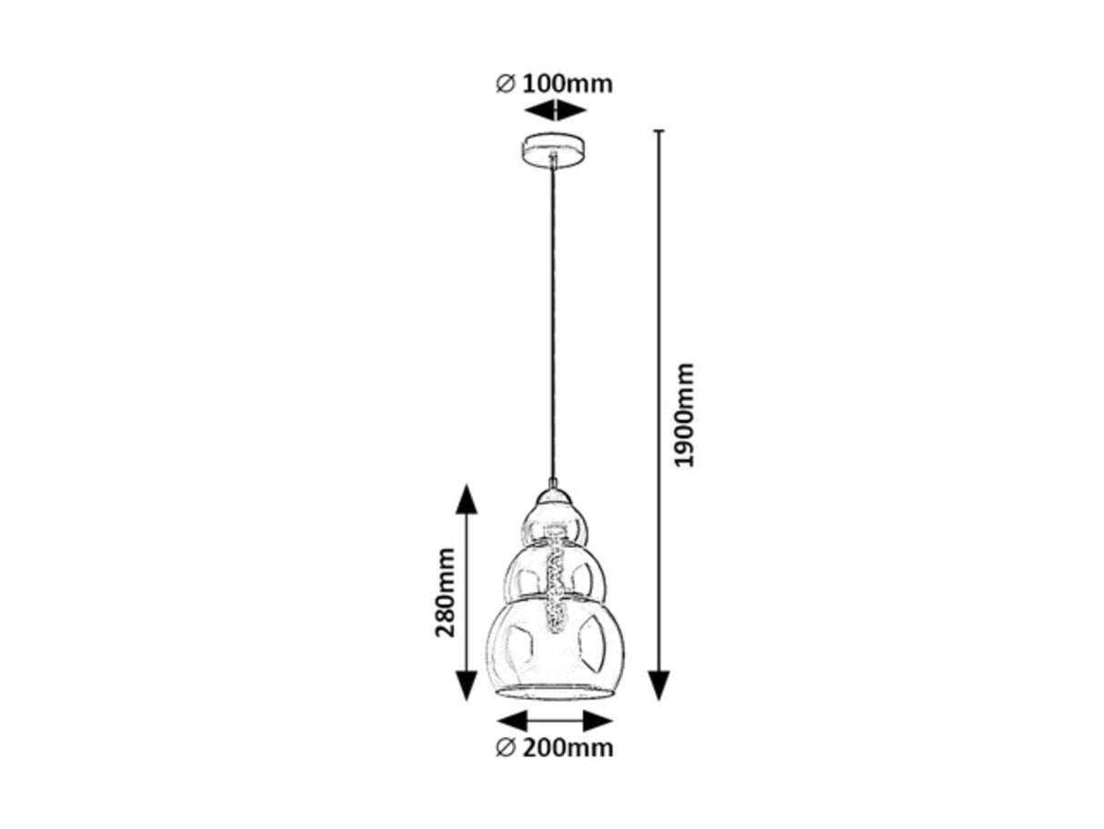 Suspensie Salvatore, negru, 1xE27, Rabalux, 72211